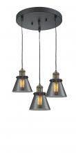 Innovations Lighting 211/3-BAB-G63 - Small Cone 3 Light Multi-Pendant