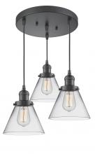 Innovations Lighting 211/3-OB-G42 - Large Cone 3 Light Multi-Pendant