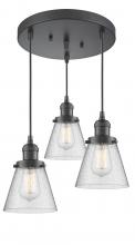 Innovations Lighting 211/3-OB-G64 - Small Cone 3 Light Multi-Pendant