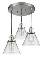 Innovations Lighting 211/3-SN-G42 - Large Cone 3 Light Multi-Pendant