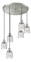 Innovations Lighting 212/6-SN-G54 - Small Bell 6 Light Multi-Pendant