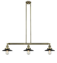 Innovations Lighting 213-AB-M6 - Railroad - 3 Light - 41 inch - Antique Brass - Stem Hung - Adjustable Island Light
