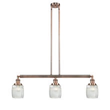 Innovations Lighting 213-AC-G302 - Colton - 3 Light - 38 inch - Antique Copper - Stem Hung - Adjustable Island Light