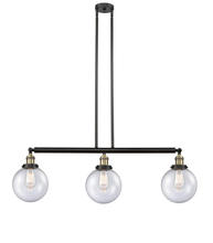 Innovations Lighting 213-BAB-G204-8 - Beacon - 3 Light - 41 inch - Black Antique Brass - Stem Hung - Island Light