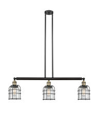 Innovations Lighting 213-BAB-G54-CE - Bell Cage - 3 Light - 39 inch - Black Antique Brass - Stem Hung - Adjustable Island Light