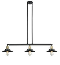 Innovations Lighting 213-BAB-M6 - Railroad - 3 Light - 41 inch - Black Antique Brass - Stem Hung - Adjustable Island Light