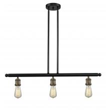 Innovations Lighting 213-BAB-LED - Bare Bulb - 3 Light - 38 inch - Black Antique Brass - Stem Hung - Island Light