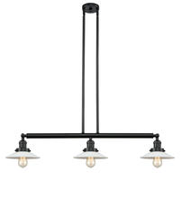 Innovations Lighting 213-BK-G1 - Halophane - 3 Light - 41 inch - Matte Black - Stem Hung - Adjustable Island Light