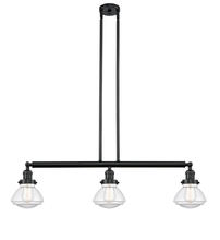 Innovations Lighting 213-BK-G322 - Olean - 3 Light - 39 inch - Matte Black - Stem Hung - Island Light