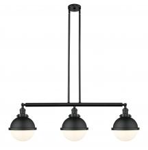 Innovations Lighting 213-BK-HFS-81-BK - Hampden - 3 Light - 42 inch - Matte Black - Stem Hung - Adjustable Island Light