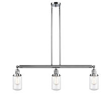 Innovations Lighting 213-PC-G312 - Dover - 3 Light - 37 inch - Polished Chrome - Stem Hung - Island Light