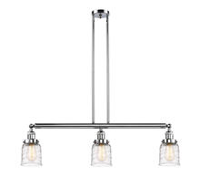 Innovations Lighting 213-PC-G513 - Bell - 3 Light - 38 inch - Polished Chrome - Stem Hung - Island Light