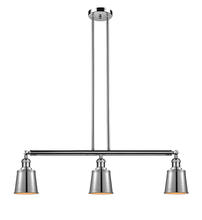 Innovations Lighting 213-PN-M9 - Addison - 3 Light - 38 inch - Polished Nickel - Stem Hung - Adjustable Island Light