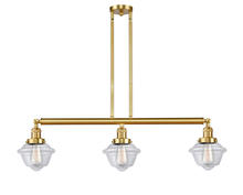 Innovations Lighting 213-SG-G532 - Oxford - 3 Light - 40 inch - Satin Gold - Stem Hung - Island Light