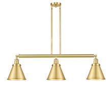 Innovations Lighting 213-SG-M13-SG - Appalachian - 3 Light - 40 inch - Satin Gold - Stem Hung - Adjustable Island Light