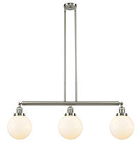 Innovations Lighting 213-SN-G201-8 - Beacon - 3 Light - 41 inch - Brushed Satin Nickel - Stem Hung - Island Light