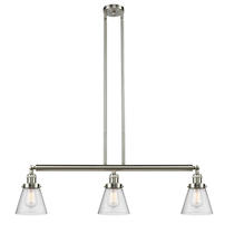 Innovations Lighting 213-SN-G64 - Cone - 3 Light - 39 inch - Brushed Satin Nickel - Stem Hung - Island Light