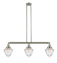 Innovations Lighting 213-SN-G664-7 - Bullet - 3 Light - 38 inch - Brushed Satin Nickel - Stem Hung - Island Light