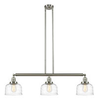 Innovations Lighting 213-SN-G713 - Bell - 3 Light - 41 inch - Brushed Satin Nickel - Stem Hung - Island Light