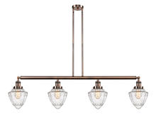 Innovations Lighting 214-AC-G664-7 - Bullet - 4 Light - 50 inch - Antique Copper - Stem Hung - Island Light