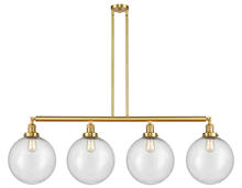 Innovations Lighting 214-SG-G204-12-LED - Beacon - 4 Light - 56 inch - Satin Gold - Stem Hung - Island Light