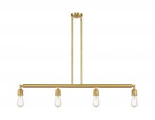 Innovations Lighting 214-SG - Bare Bulb - 4 Light - 48 inch - Satin Gold - Stem Hung - Island Light