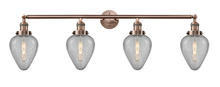 Innovations Lighting 215-AC-G165 - Geneseo - 4 Light - 43 inch - Antique Copper - Adjustable Bath Vanity Light