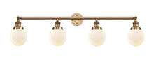 Innovations Lighting 215-BB-G201-6 - Beacon - 4 Light - 42 inch - Brushed Brass - Bath Vanity Light