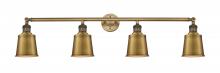 Innovations Lighting 215-BB-M9-BB - Addison - 4 Light - 42 inch - Brushed Brass - Adjustable Bath Vanity Light