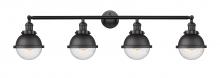 Innovations Lighting 215-BK-HFS-64-BK - Hampden - 4 Light - 46 inch - Matte Black - Bath Vanity Light