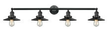Innovations Lighting 215-BK-M6 - Railroad - 4 Light - 44 inch - Matte Black - Adjustable Bath Vanity Light