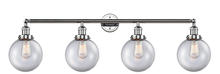 Innovations Lighting 215-PC-G202-8 - Beacon - 4 Light - 44 inch - Polished Chrome - Bath Vanity Light