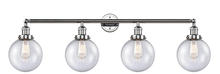 Innovations Lighting 215-PC-G204-8 - Beacon - 4 Light - 44 inch - Polished Chrome - Bath Vanity Light