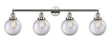 Innovations Lighting 215-PN-G202-8 - Beacon - 4 Light - 44 inch - Polished Nickel - Bath Vanity Light