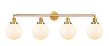 Innovations Lighting 215-SG-G201-8 - Beacon - 4 Light - 44 inch - Satin Gold - Bath Vanity Light