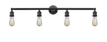 Innovations Lighting 215NH-BK - Bare Bulb 4 Light Bath Vanity Light