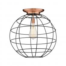 Innovations Lighting 221-1F-AC-CE-22-BK - Lake Placid - 1 Light - 22 inch - Antique Copper - Flush Mount