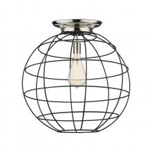 Innovations Lighting 221-1F-PN-CE-22-BK - Lake Placid - 1 Light - 22 inch - Polished Nickel - Flush Mount