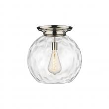 Innovations Lighting 221-1F-PN-G1215-18 - Athens Water Glass - 1 Light - 18 inch - Polished Nickel - Flush Mount
