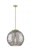 Innovations Lighting 221-1S-AB-G1213-18SM - Athens Deco Swirl - 1 Light - 18 inch - Antique Brass - Stem Hung - Pendant