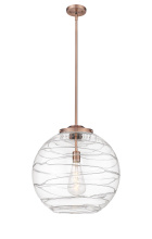 Innovations Lighting 221-1S-AC-G1213-18CL - Athens Deco Swirl - 1 Light - 18 inch - Antique Copper - Stem Hung - Pendant