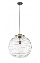 Innovations Lighting 221-1S-BAB-G1213-18 - Athens Deco Swirl - 1 Light - 18 inch - Black Antique Brass - Stem Hung - Pendant