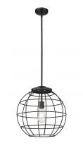 Innovations Lighting 221-1S-BK-CE-16-BK - Lake Placid - 1 Light - 16 inch - Matte Black - Pendant