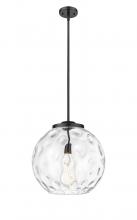 Innovations Lighting 221-1S-BK-G1215-16 - Athens Water Glass - 1 Light - 16 inch - Matte Black - Stem Hung - Pendant