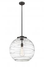 Innovations Lighting 221-1S-OB-G1213-18 - Athens Deco Swirl - 1 Light - 18 inch - Oil Rubbed Bronze - Stem Hung - Pendant