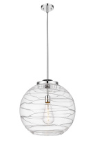 Innovations Lighting 221-1S-PC-G1213-18CL - Athens Deco Swirl - 1 Light - 18 inch - Polished Chrome - Stem Hung - Pendant