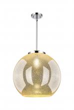 Innovations Lighting 221-1S-PC-G128-18 - Athens - 1 Light - 18 inch - Polished Chrome - Stem Hung - Pendant