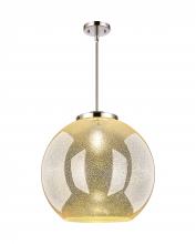 Innovations Lighting 221-1S-PN-G128-18 - Athens - 1 Light - 18 inch - Polished Nickel - Stem Hung - Pendant