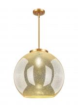 Innovations Lighting 221-1S-SG-G128-18 - Athens - 1 Light - 18 inch - Satin Gold - Stem Hung - Pendant