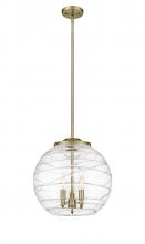 Innovations Lighting 221-3S-AB-G1213-16-LED - Athens Deco Swirl - 3 Light - 16 inch - Antique Brass - Cord hung - Pendant